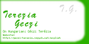 terezia geczi business card